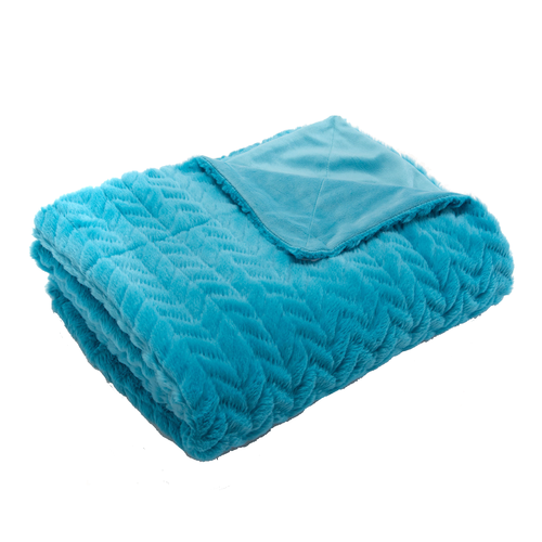 Plaid CHEVRON turquesa