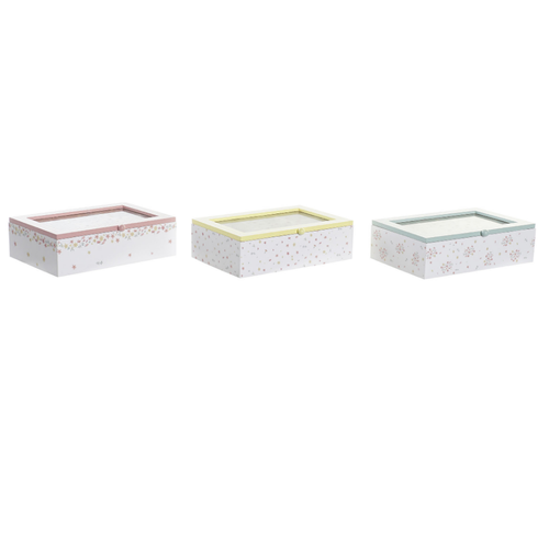 CAJA INFUSIONES MDF 23X15X7 VICHY SWEET 3 SURT.