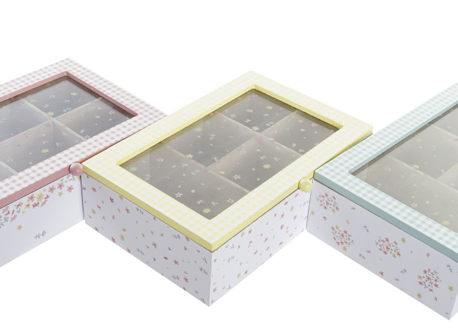 CAJA INFUSIONES MDF 23X15X7 VICHY SWEET 3 SURT.