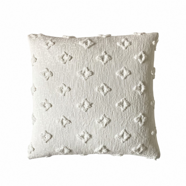 Cojín ROMBOS blanco