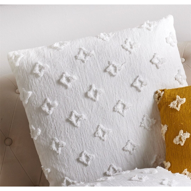 Cojín ROMBOS blanco