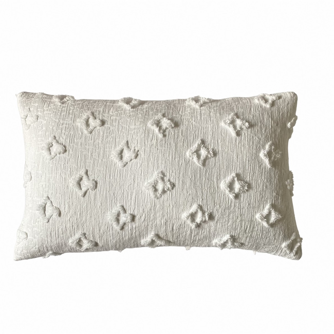 Cojín ROMBOS blanco