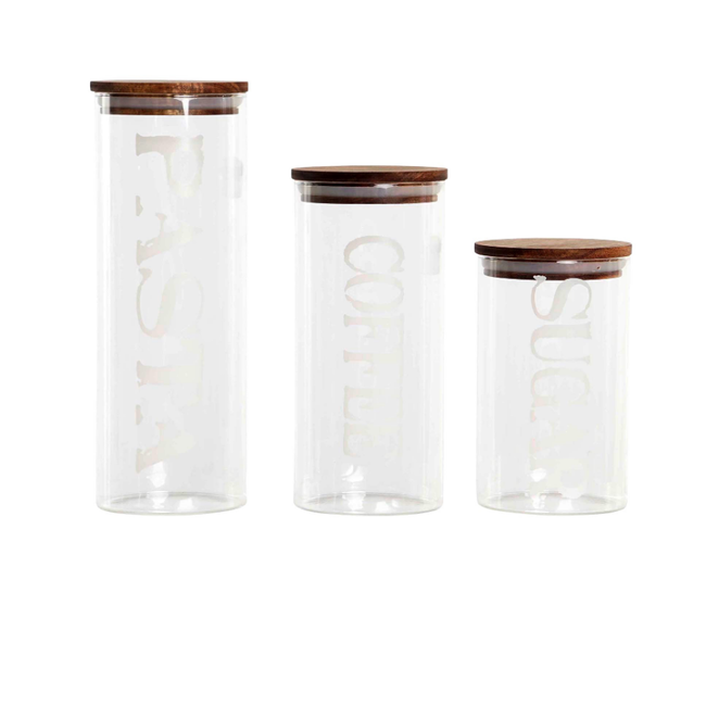 Set 3 botes cristal LETRAS