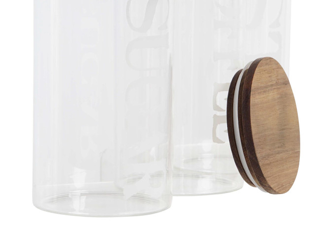 Set 3 botes cristal LETRAS