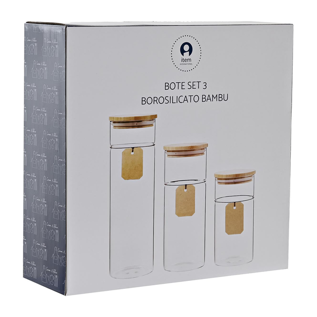 Set 3 botes cristal BAYONA