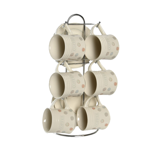 Set de café  11X11X2 90ML TOPITOS BEIGE 