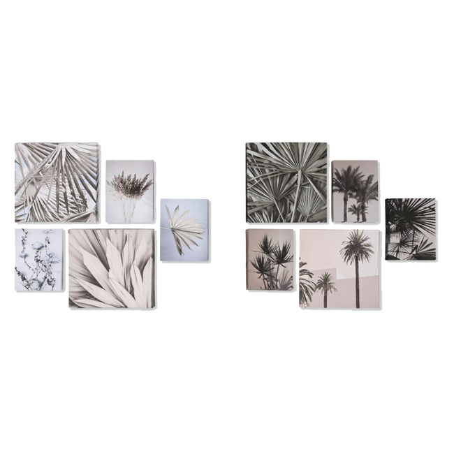 Set 5 lienzos hojas LANDA 