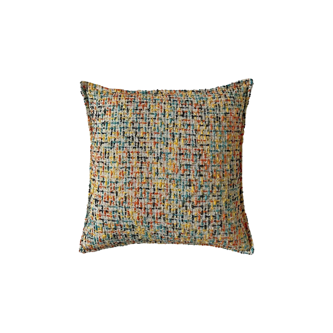 Cojín ENTRAMADO cuadrado amarillo