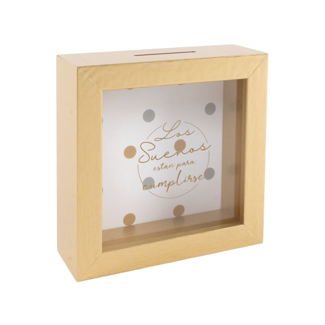Hucha madera AHORRA SUEÑOS