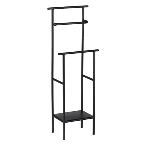 TOALLERO NEGRO METAL DECORACIÓN 20,80 X 13 X 61,50 CM