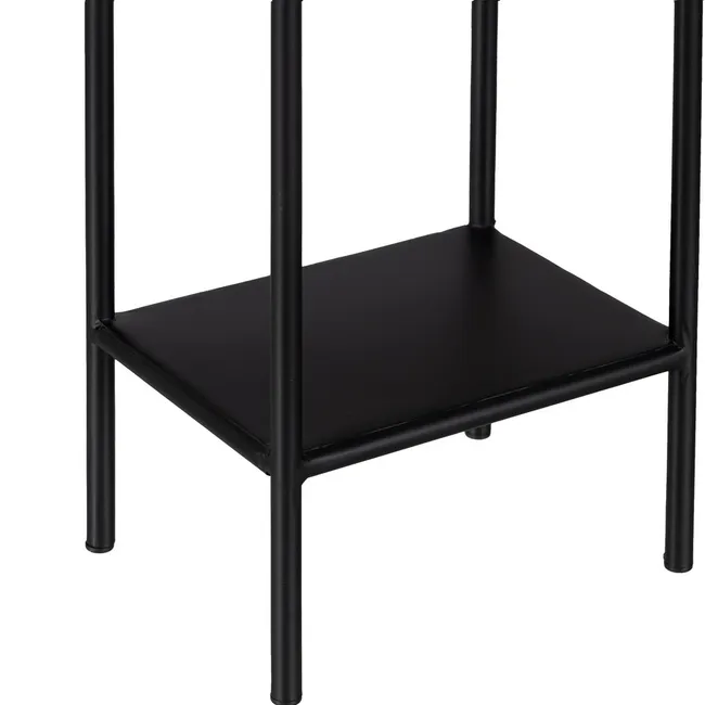 TOALLERO NEGRO METAL DECORACIÓN 20,80 X 13 X 61,50 CM