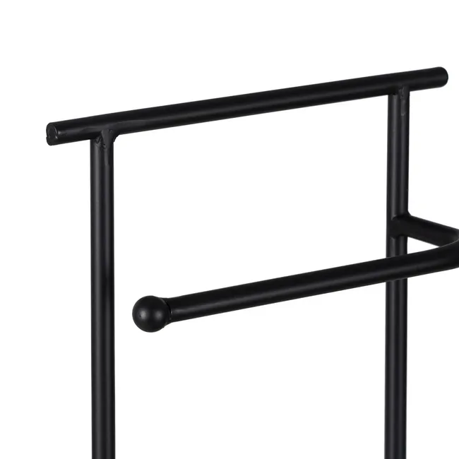 TOALLERO NEGRO METAL DECORACIÓN 20,80 X 13 X 61,50 CM