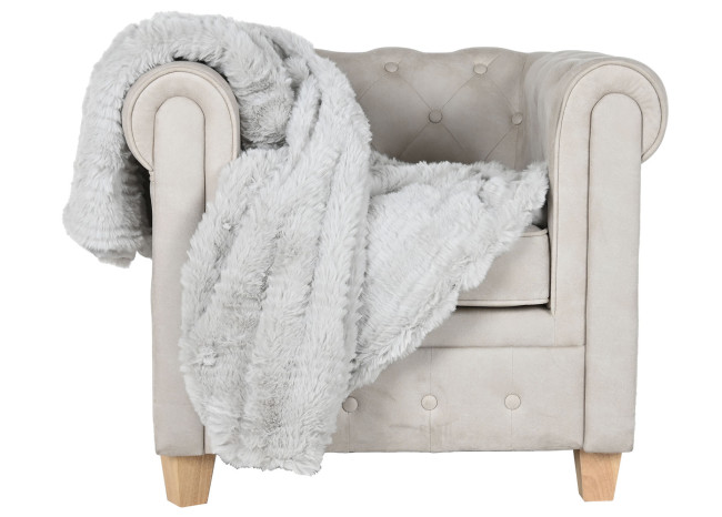 Manta GUISS gris claro