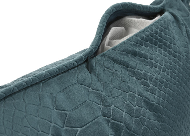 Cojín JAQUARD turquesa rectangular