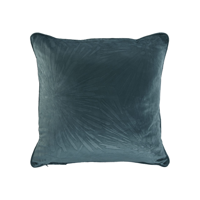 Cojín JAQUARD II turquesa cuadrado