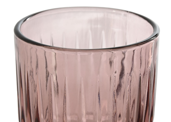 Set de 6 copas RAYADO ROSA 