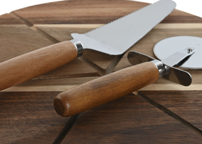 Tabla de pizza con accesorios ACACIA