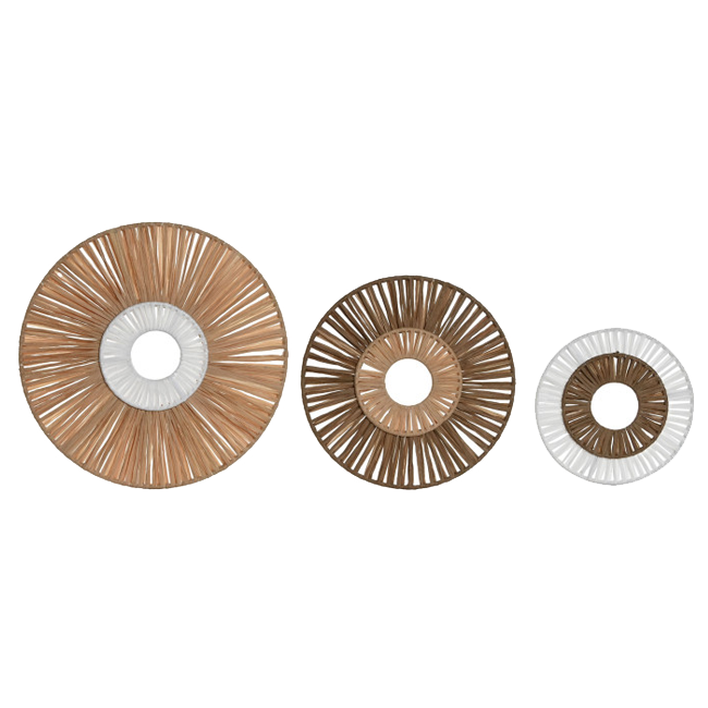 Set de 3 decoración RAFIA 