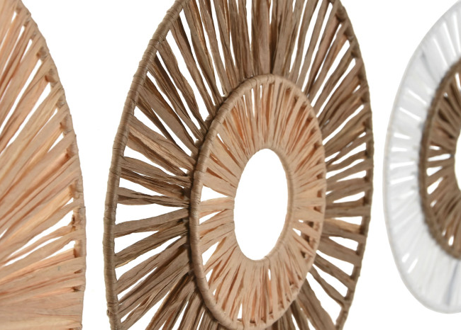 Set de 3 decoración RAFIA 