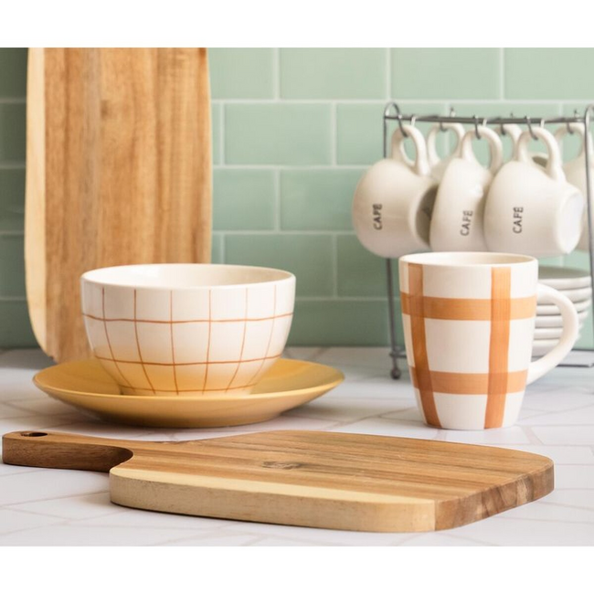 Mug CUADROS AMARILLO