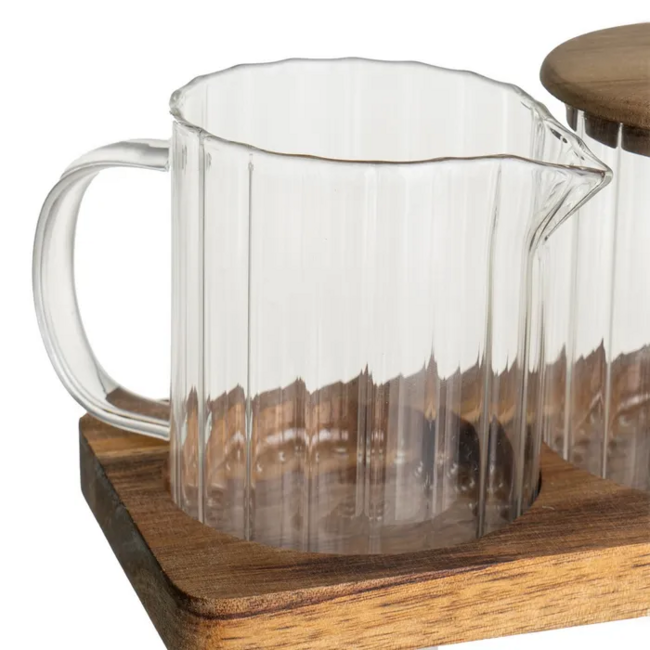 Set lechera + azucarero ACACIA