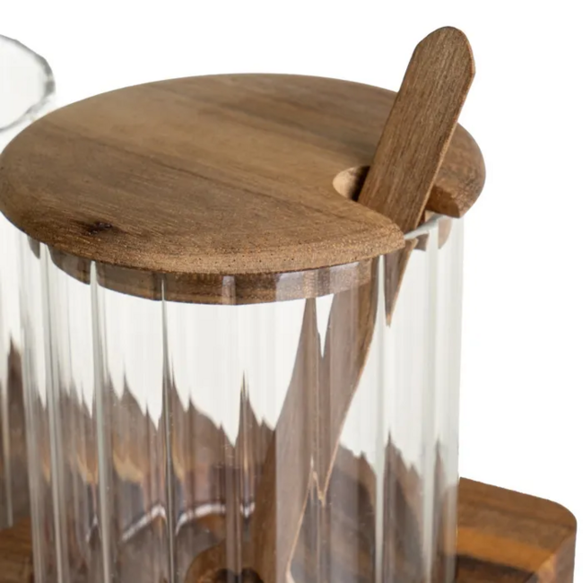 Set lechera + azucarero ACACIA