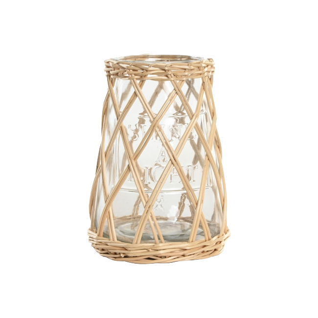 Portavelas FIBRA NATURAL pequeño