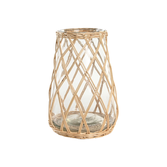 Portavelas FIBRA NATURAL grande