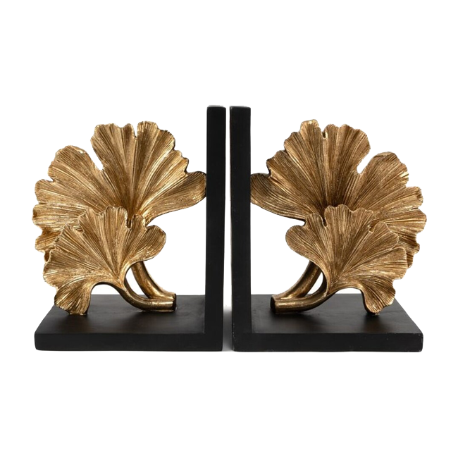 Set 2 sujetalibros HOJAS ORO