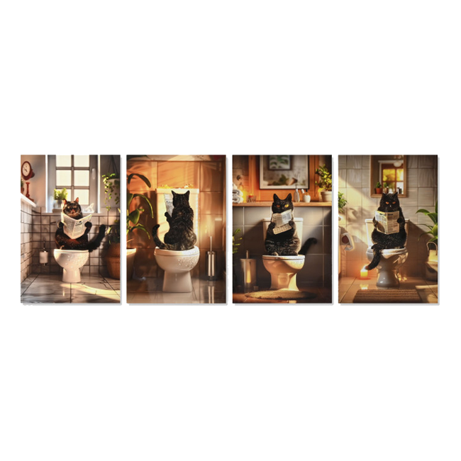 Cuadro GATO BAÑO 