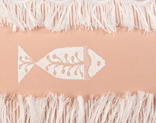 Cojín RAMPEZ rectangular rosa 