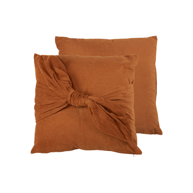 Cojín NUDO teja