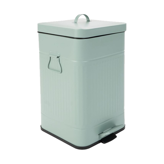 Papelera ANTIGUA verde agua