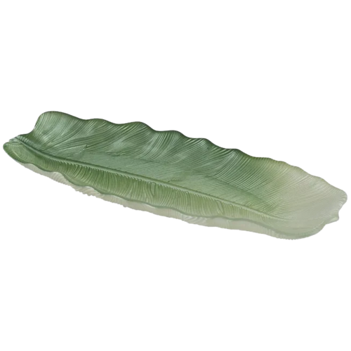 Bandeja cristal HOJA LARGA