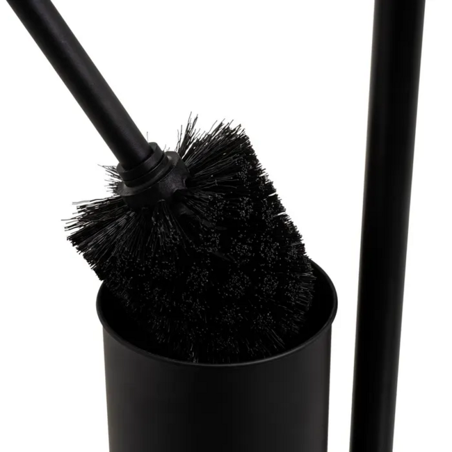 PORTARROLLOS Y ESCOBILLERO NEGRO 19 X 19 X 73 CM 