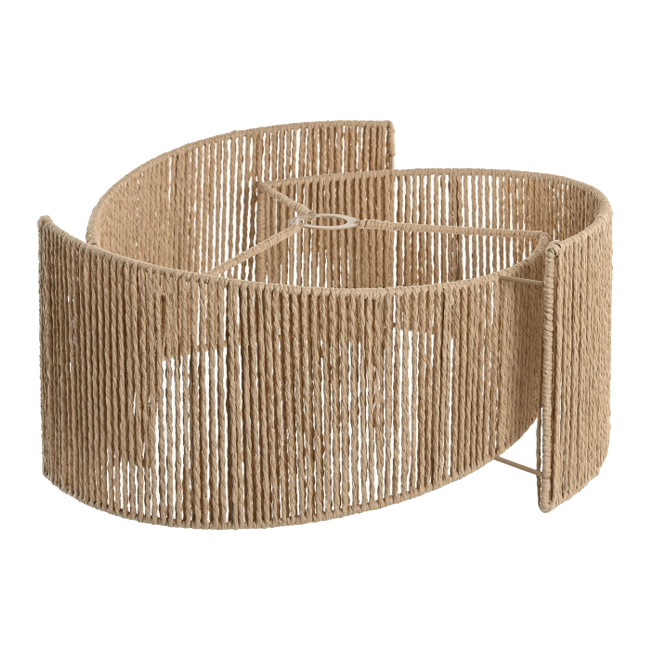 PANTALLA FIBRA METAL 48,00,X45X22 NATURAL MARRON 