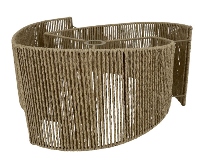 PANTALLA FIBRA METAL 48,00,X45X22 NATURAL MARRON 