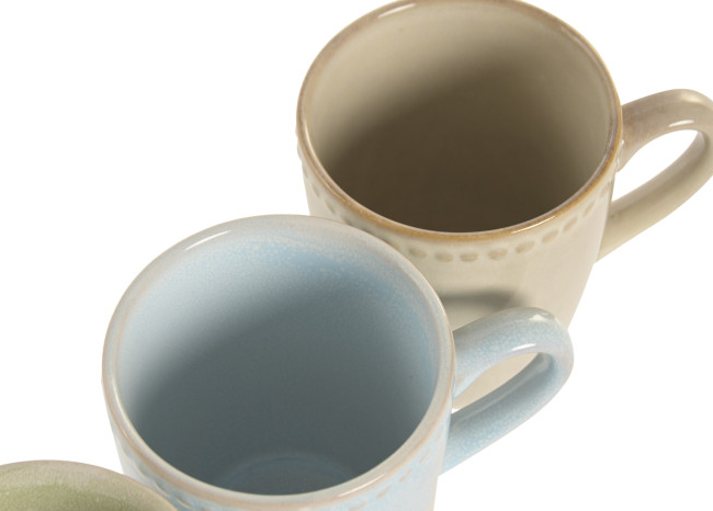 Mug gres esmaltado CREAM 350 ml