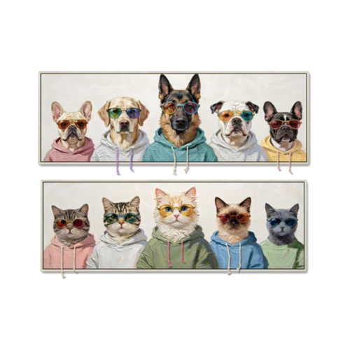 Cuadro PERROS GATOS cordones