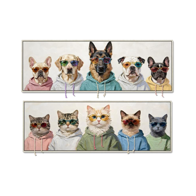 Cuadro PERROS GATOS cordones