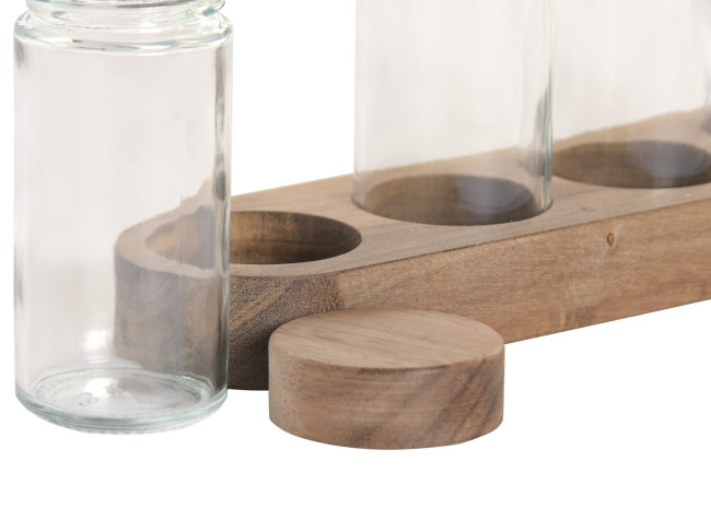 Set 4 especieros ACACIA 
