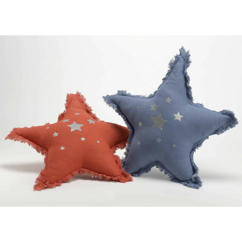 Cojín estrella flecos 40x40
