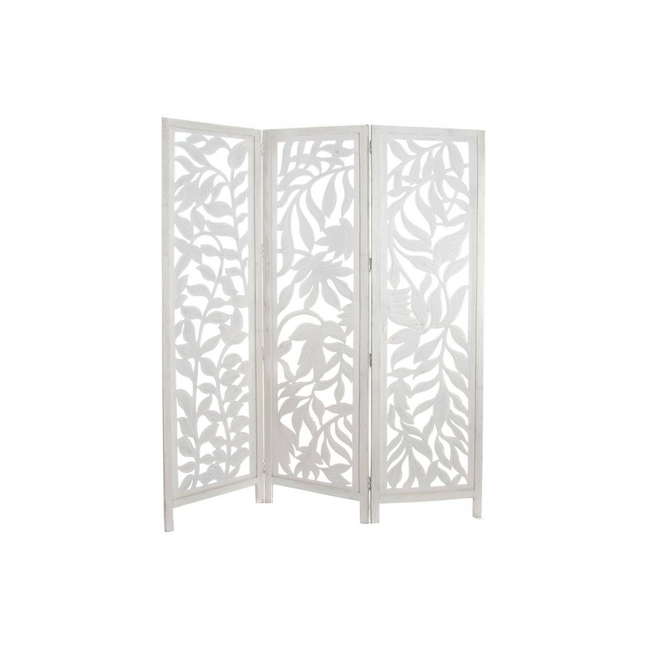 Biombo Blanco Hojas