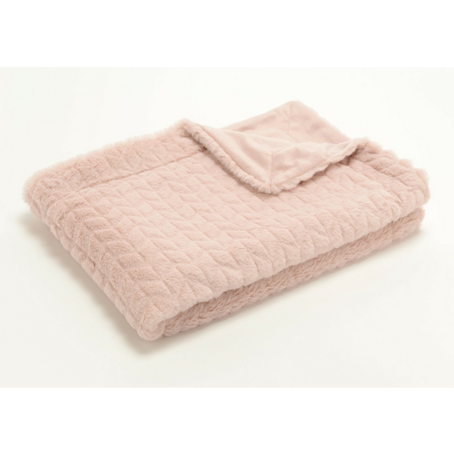 Manta Chevron rosa viejo 130x170