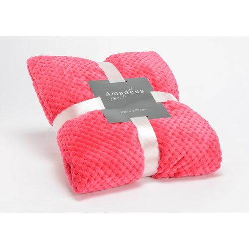 Manta Ajedrez fucsia 130x170