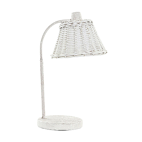 Lámpara mesa mimbre