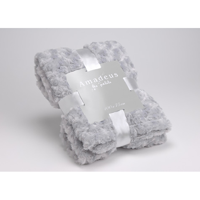 Manta Rositas gris 100x75