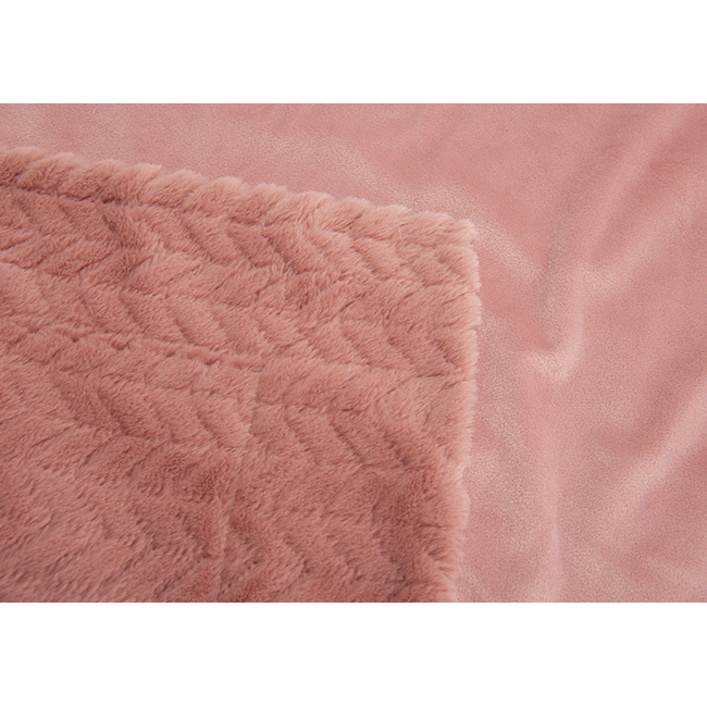 Manta Chevron rosé 130x170