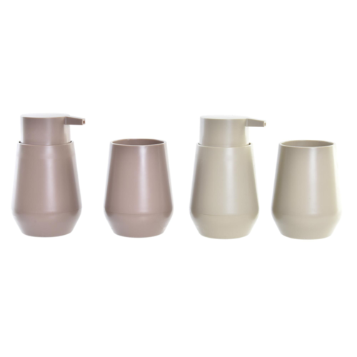 Set dispensador jabón con vaso Nature