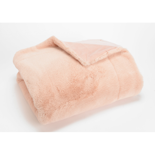 Manta LUXE rosa viejo 